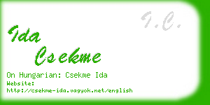 ida csekme business card